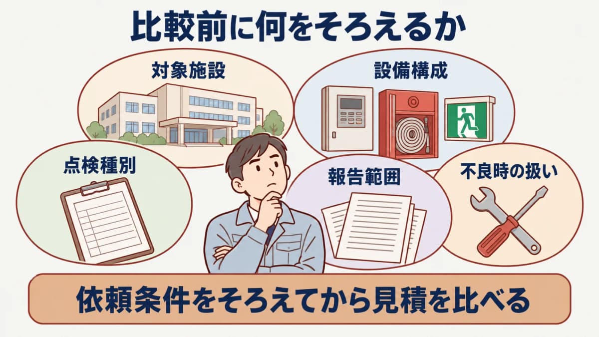 見積比較の前にそろえる五つの依頼条件