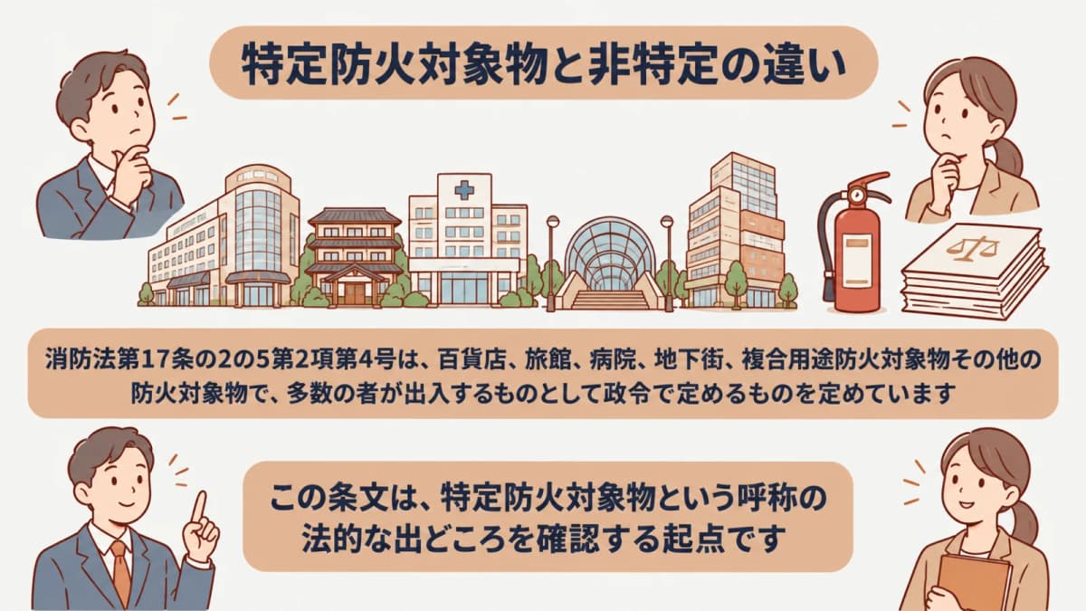 消防法本文から政令へつながる条文構造図